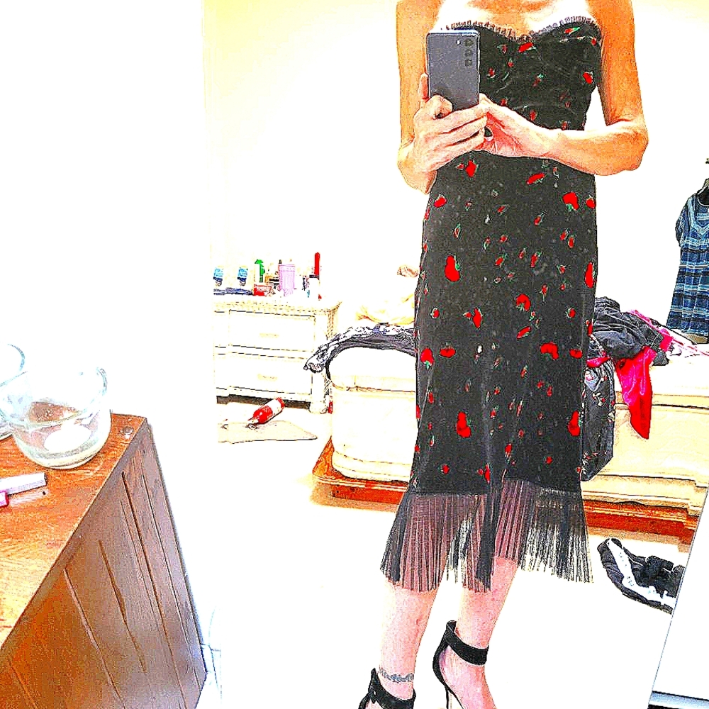 My very first Betsey Johnson. Paid 300, size small, black tulle at bottom. I got